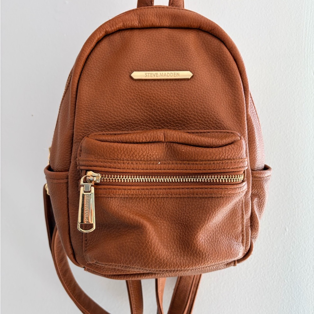Steve Madden Tan Leather Backpack